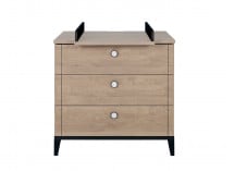 Plan à langer pour commode ELLIOT Noir/chêne - 1