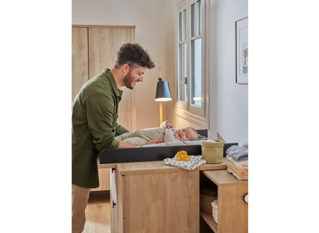 Plan à langer pour commode ELLIOT Noir/chêne - 2