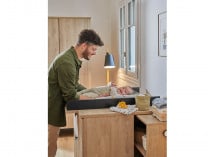 Plan à langer pour commode ELLIOT Noir/chêne - 2