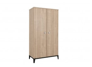 ELLIOT 2-Door Wardrobe - Black/Oak