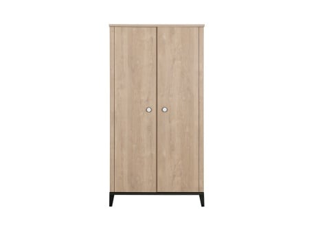 Armoire 2 portes ELLIOT - Ardoise/chêne - 2