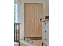 Armoire 2 portes ELLIOT - Ardoise/chêne - 3