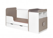 Lit bébé évolutif 70x140 HYDRO Blanc/Lin - 7