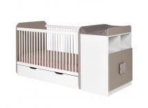 Lit bébé évolutif 70x140 HYDRO Blanc/Lin - 6