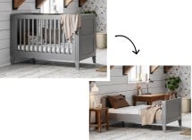 Lit bébé évolutif 70x140 MILENNE Gris - 3