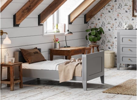 Lit bébé évolutif 70x140 MILENNE Gris - 2