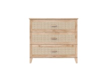 Commode 3 tiroirs cannage rotin NAMI Bois - 3