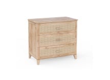 Commode 3 tiroirs cannage rotin NAMI Bois - 4