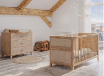 Chambre bébé duo cannage rotin NAMI Bois - 1