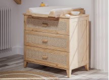 Chambre bébé duo cannage rotin NAMI Bois - 2