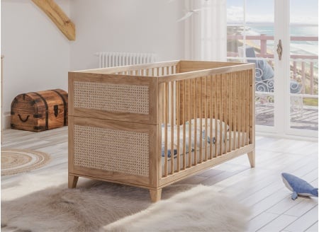 Chambre bébé duo cannage rotin NAMI Bois - 3