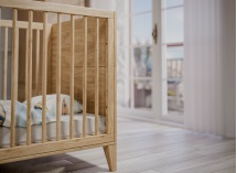 zoom sur lit bébé Nami bois