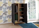 Armoire 2 portes ALBI Ardoise/Chêne - 2