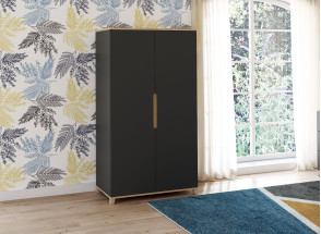 ALBI 2-door wardrobe - Slate/Oak