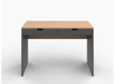 Bureau 2 tiroirs ALBI Ardoise/Chêne - 4
