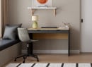 Bureau 2 tiroirs ALBI Ardoise/Chêne - 1