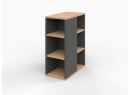 Bureau 2 tiroirs rangement ALBI Ardoise/Chêne - 4