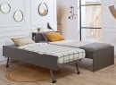 Lit gigogne rangement 90x200 ALBI Ardoise/Chêne - 2