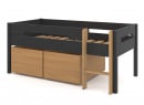 Lit mi-hauteur rangement 90x190 ANGEL Ardoise - 4