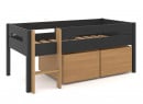 Lit mi-hauteur rangement 90x190 ANGEL Ardoise - 3