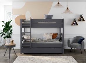 Stapelbed 3 plaatsen 90x190 ANGEL - Leisteen