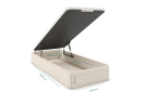 Lit coffre 90 x 200 cm BASTIA Chêne blanchi - 2