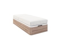 Lit coffre 90 x 200 cm BASTIA Chêne naturel - 1