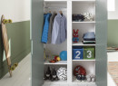 Lit mezzanine bureau et armoire MANLY - Blanc/Vert - 3