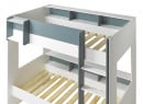Lit superposé rangement MANLY - Blanc/Vert - 7