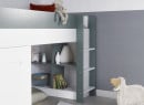 Lit mi-hauteur bureau et commode MANLY Blanc/Vert - 3