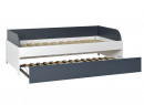 Lit gigogne banquette 90x190 MANLY - Blanc/Bleu - 4