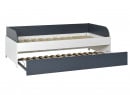Lit gigogne banquette 90x190 MANLY - Blanc/Bleu - 4