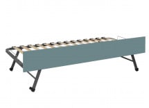 Lit gigogne rangement 90x190 MANLY Blanc/Vert - 5