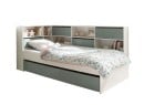 Lit gigogne rangement 90x190 MANLY Blanc/Vert - 6