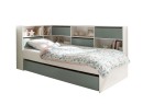 Lit gigogne rangement 90x190 MANLY Blanc/Vert - 6