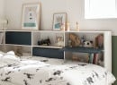 Lit gigogne rangement 90x190 MANLY Blanc/Bleu - 3