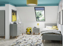 Commode 3 tiroirs DREAM Gris/Chêne  - 6