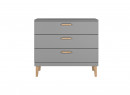 Commode 3 tiroirs DREAM Gris/Chêne  - 2