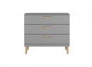 Commode 3 tiroirs DREAM Gris/Chêne  - 2