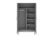 Armoire 2 portes DREAM Gris/Chêne - 4