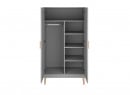 Armoire 2 portes DREAM Gris/Chêne - 4