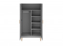 Armoire 2 portes DREAM Gris/Chêne - 4