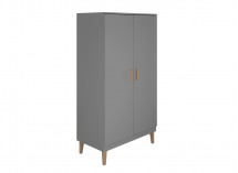 Armoire 2 portes DREAM Gris/Chêne - 3