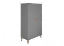 Armoire 2 portes DREAM Gris/Chêne - 3