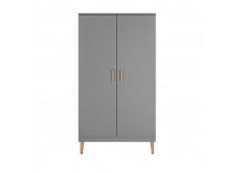 Armoire 2 portes DREAM Gris/Chêne - 2