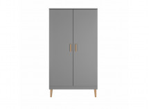 Armoire 2 portes DREAM Gris/Chêne - 2