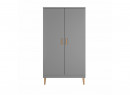 Armoire 2 portes DREAM Gris/Chêne - 2