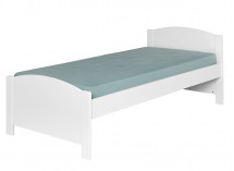 Lit enfant 90x200 en pin massif JANGO - Blanc - 
3