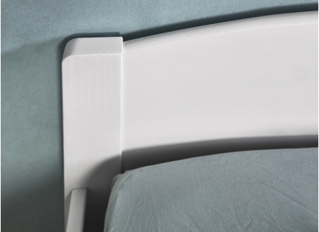 Lit enfant 90x200 en pin massif JANGO - Blanc - 2