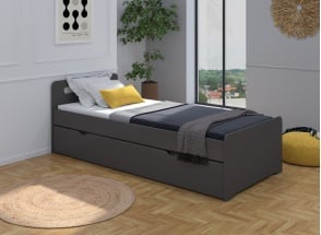 LEVIS 90x200 uitschuifbed - Leisteen